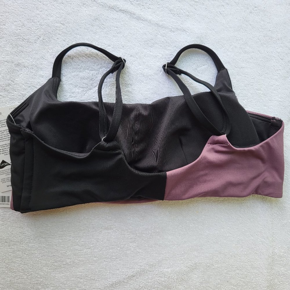 NWT Athleta D-DD Asym Colorblock Bikini Top, XXS - Picture 3 of 4